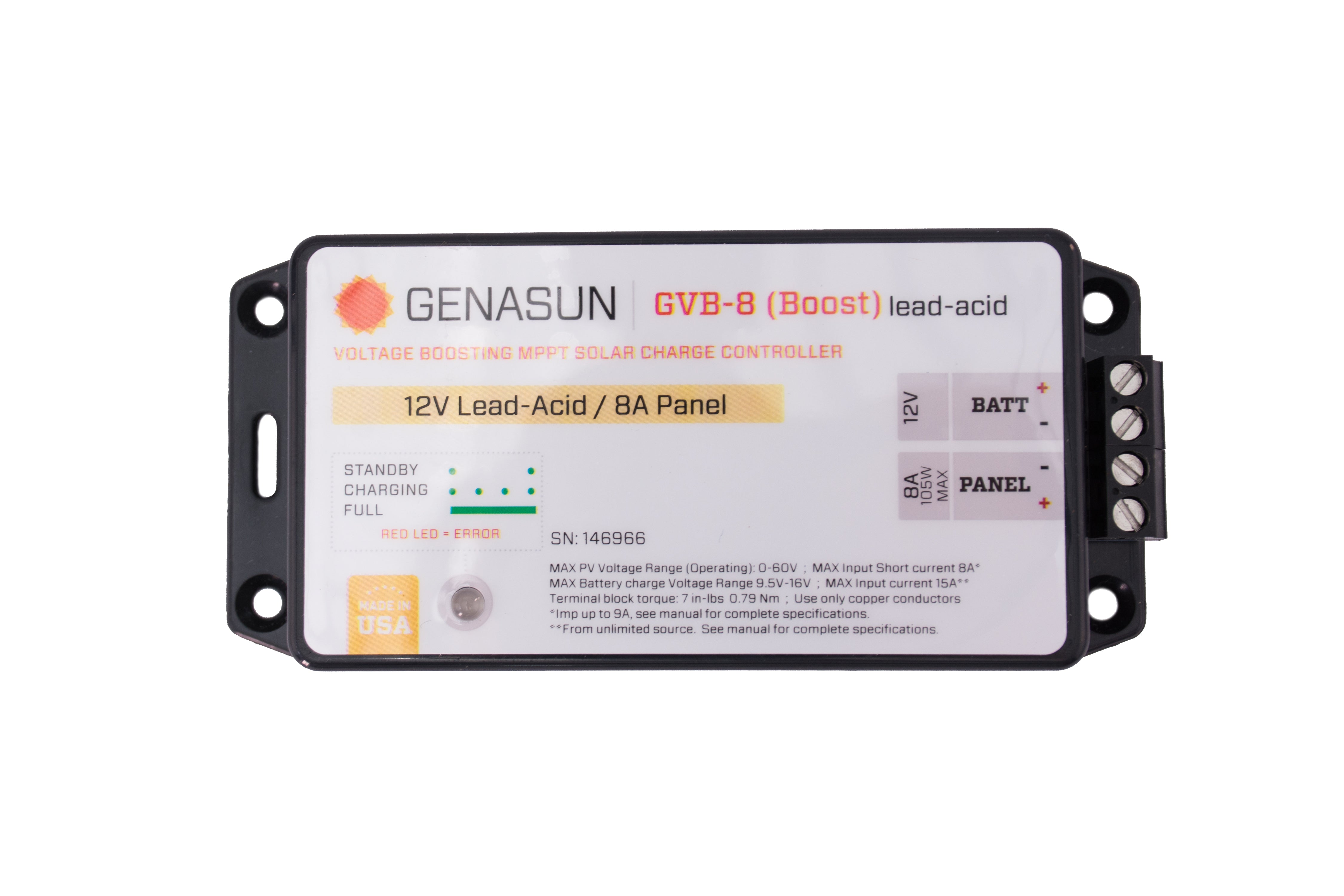 Générateur MPPT Genasun GVB-8 12V/24V/48V